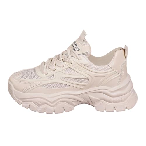 Generisch Chunky Sneaker Damen Chunky Mesh Turnschuhe Modische Plateau Lässige Schuhe Bequeme Keilabsatz Sneakers Vielseitige Jogging Sportsschuhe Straßenlaufschuhe Freizeitschuhe von Generisch