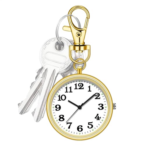 Generisch Clip - Carabiner Watch | Badge Watch | Nurse Clip on | Fob | Key Buckle -On Backpack | Pendant | Stylish Exquisite Bag Charm for Holidays Friends von Generisch