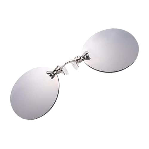 Generisch Clip on Sunglasses for Men, Frameless Clip on Shades, Clip on Sun Glasses, Lightweight Sunglasses, Best Clip on Sunglasses Stylish Frameless Clip on Sunglasses for Outdoor Activities von Generisch