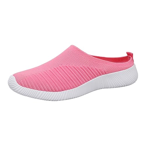 Generisch Clogs & Pantoletten Damen Sportschuhe Damen Sommer, Knit Mesh Barfußschuhe Slip On Memory Foam Turnschuhe Leichtgewichts Atmungsaktiv Outdoorschuhe Bequeme Slingback Sneaker Walkingschuhe von Generisch