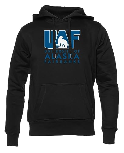 Generisch College of Alaska Fairbanks Unisex Hoodie Herren Damen Schwarz Lange Ärmel Kapuzenpulli Men's Women's Black von Generisch