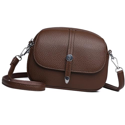 Generisch Comebybuy Bags, Stylish Comebybuy Crossbody Leather Bag, Compact&Hands-Free the Crossbody Cell Phone Purse for Women (Brown) von Generisch