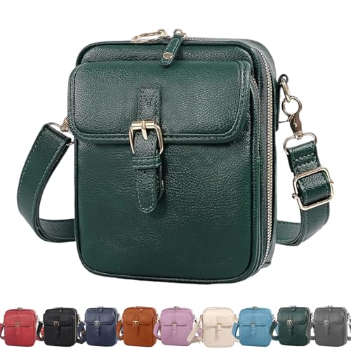 Generisch Comebybuys Purse Vintage Mini Messenger Bag, Vintage Cross Body Shoulder Purse with Card Slots (Green) von Generisch