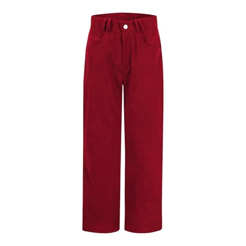Generisch Cordhose Damen,Winterhose Damen Weites Bein Stoffhose Elegant Y2k Clothes Freizeithose Stretch Winter Warme Hose Bequeme Wide Leg Pants Haremshose Corduroy fur Frauen von Generisch