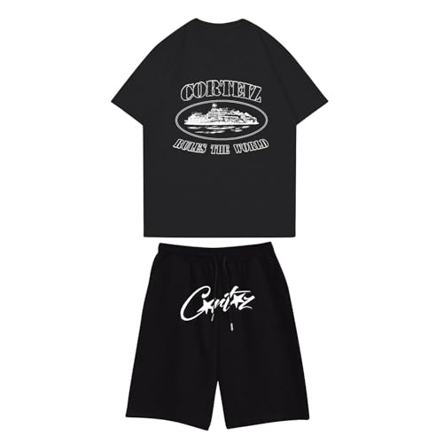 Generisch Corteiz Kurze Hose Set 2 Teiliges Bequeme Sommer Outfit Oversized Sport Kleidung Zweiteiler Trainingsanzug Jogginganzug Kurzarm Y2K Hip Hop Unisex Männer Loungewear Generisch Corteiz Kurze Hose Set 2 Teiliges Bequeme Sommer Outfit Oversized Sport Kleidung Zweiteiler Trainingsanzug Jogginganzug Kurzarm Y2K Hip Hop Unisex Männer Loungewear von Generisch