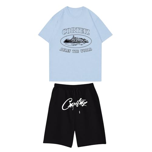 Generisch Corteiz Kurze Hose Set 2 Teiliges Bequeme Sommer Outfit Oversized Sport Kleidung Zweiteiler Trainingsanzug Jogginganzug Kurzarm Y2K Hip Hop Unisex Männer Loungewear Generisch Corteiz Kurze Hose Set 2 Teiliges Bequeme Sommer Outfit Oversized Sport Kleidung Zweiteiler Trainingsanzug Jogginganzug Kurzarm Y2K Hip Hop Unisex Männer Loungewear von Generisch
