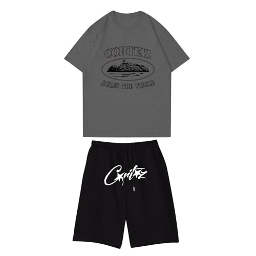 Generisch Corteiz Kurze Hose Set 2 Teiliges Bequeme Sommer Outfit Oversized Sport Kleidung Zweiteiler Trainingsanzug Jogginganzug Kurzarm Y2K Hip Hop Unisex Männer Loungewear Generisch Corteiz Kurze Hose Set 2 Teiliges Bequeme Sommer Outfit Oversized Sport Kleidung Zweiteiler Trainingsanzug Jogginganzug Kurzarm Y2K Hip Hop Unisex Männer Loungewear von Generisch