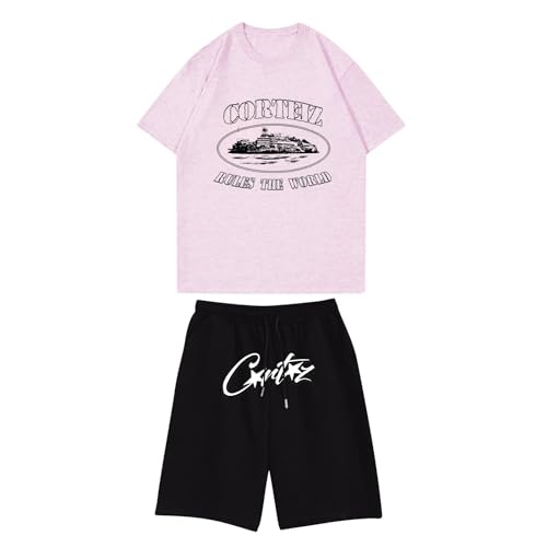 Generisch Corteiz Kurze Hose Set 2 Teiliges Bequeme Sommer Outfit Oversized Sport Kleidung Zweiteiler Trainingsanzug Jogginganzug Kurzarm Y2K Hip Hop Unisex Männer Loungewear Generisch Corteiz Kurze Hose Set 2 Teiliges Bequeme Sommer Outfit Oversized Sport Kleidung Zweiteiler Trainingsanzug Jogginganzug Kurzarm Y2K Hip Hop Unisex Männer Loungewear von Generisch