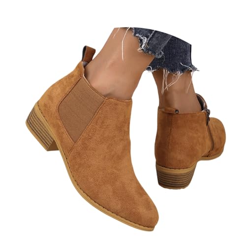 Generisch Cowboy Stiefel Damen Stiefeletten Runde Zehe Winterstiefel Medium Heel Kurzstiefel Freizeitstiefel Halbstiefel Reitstiefeletten Herbst Winter Reitstiefel Trachtenschuhe Generisch Cowboy Stiefel Damen Stiefeletten Runde Zehe Winterstiefel Medium Heel Kurzstiefel Freizeitstiefel Halbstiefel Reitstiefeletten Herbst Winter Reitstiefel Trachtenschuhe von Generisch