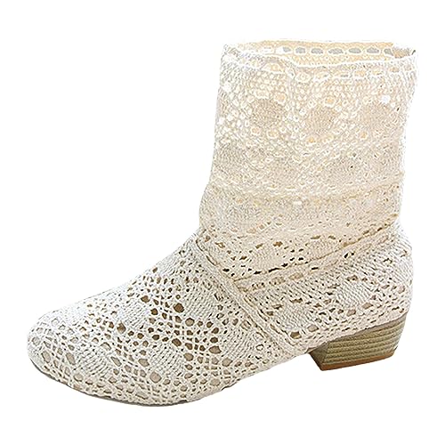 Cowboy Stiefeletten Damen Cowboyboots Boots Herbstschuhe Stiefel Cow Boy Winterschuhe Flache Damenstiefeletten Winter Women Stiefelette von Generisch