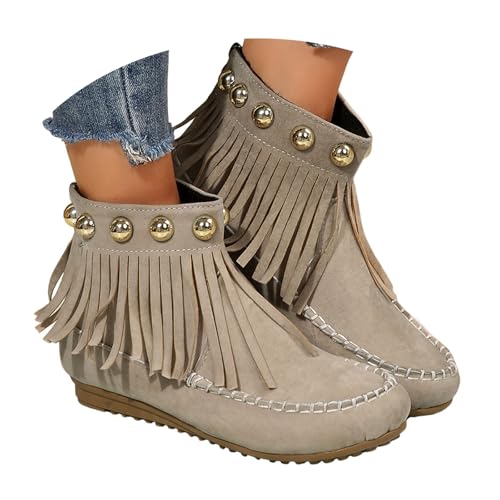Generisch Cowboystiefel Damen Wildleder Ankle Boots Winterstiefel Vintage Fransen Stiefeletten mit Zipper Reitstiefeletten Einfarbig Damenstiefel Halbstiefel Festliche Schuhe Reitstiefel Generisch Cowboystiefel Damen Wildleder Ankle Boots Winterstiefel Vintage Fransen Stiefeletten mit Zipper Reitstiefeletten Einfarbig Damenstiefel Halbstiefel Festliche Schuhe Reitstiefel von Generisch