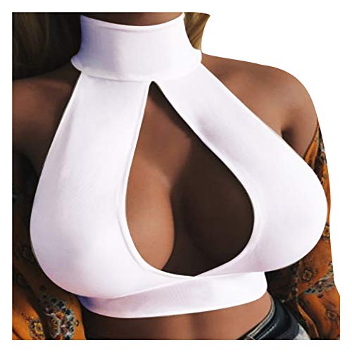 Generisch Crop Top Y2K - Women's Fashion Casual Loose V-Neck Short Sleeve Women's Backless Sports Bra Elegant Corset Top Sleeveless/long Sleeve Bodycon Y2k Tank Top von Generisch