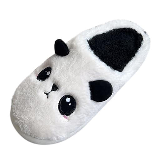 Generisch Cute Slippers Women Warm Winter Gefütterte Hausschuhe Elegant Pluesch Feste Sohle Slipper Soft Fluffy Wide Fit Hauspantoffeln Leicht rutschfest Hauspantoffeln Hausschuhe Erwachsene von Generisch