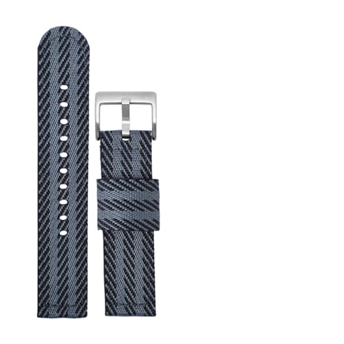 Generisch DSHDFJ 18 mm 20 mm 22 mm 24 mm Weiches Segeltuch-Armband, kompatibel mit Timex No. 5 Solar-Nylonarmband-Uhr, doppellagiges Segeltucharmband(Color 01 SK,24mm) von Generisch