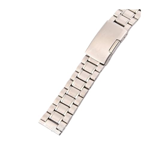 Generisch DSHDFJ Vollständiger Edelstahl Ersatzuhr Bandband Armband 12 14 16 18 20 22 24mm Armband Nahtlose Schweißeinführung(Silver,24mm) von Generisch