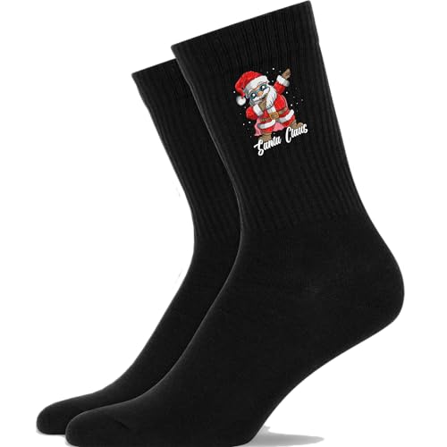 Generisch Dabbing Weihnachtsmann Dab Santa Claus - Atmungsaktive Weihnachtssocke Sportsocke Weihnachtsgeschenk Tennissocken Socken von Generisch