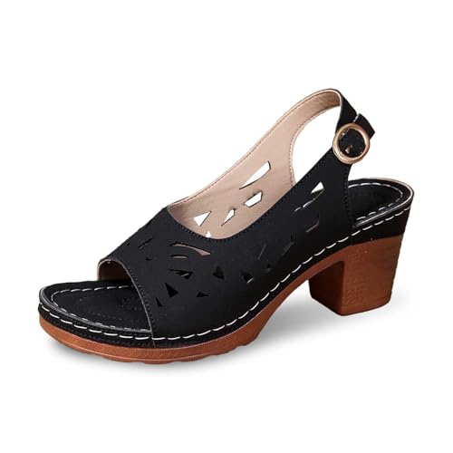 Generisch Damen Absatzschuhe Pumps Blockabsatz Trachtenschuhe Elegant Und Bequem Damenschuhe Spitzer Spitze für Breite Füße Perfekt Hochzeiten Partys von Generisch