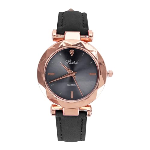 Generisch Damen Analog Quarz Uhr Damen-Leuchtuhr mit Gürtelwaage, Gepunktete kleine Uhr, Sternuhr, mattierter Punkt, mit römischer Damenuhr, Digitalwaage Ziffernblatt Zahlen (Z1, Einheitsgröße) von Generisch