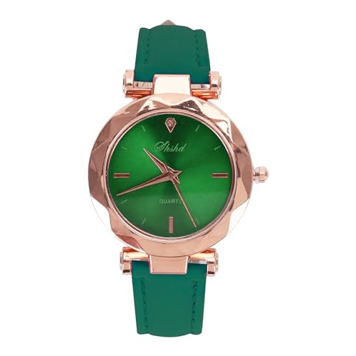 Generisch Damen Analog Quarz Uhr Damen-Leuchtuhr mit Gürtelwaage, Gepunktete kleine Uhr, Sternuhr, mattierter Punkt, mit römischer Damenuhr, Digitalwaage Ziffernblatt Zahlen (Z4, Einheitsgröße) von Generisch