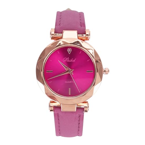 Generisch Damen Analog Quarz Uhr Damen-Leuchtuhr mit Gürtelwaage, Gepunktete kleine Uhr, Sternuhr, mattierter Punkt, mit römischer Damenuhr, Digitalwaage Ziffernblatt Zahlen (Z6, Einheitsgröße) von Generisch