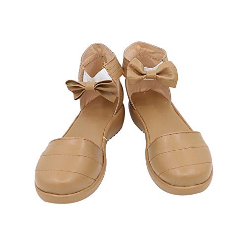 Generisch Damen Anime Cosplay Schuhe Für Makomo Fancy Bühne Performance Requisiten Sandalen Halloween Comic Con (Braun,42) von Generisch