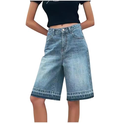 Generisch Damen Baggy Denim Bermuda Shorts Y2k Vintage Straight Leg Lässige knielange Jeans Jorts mit Taschen Mid-Low Waist Y2K Sommer Heiße Kurze Hosen Generisch Damen Baggy Denim Bermuda Shorts Y2k Vintage Straight Leg Lässige knielange Jeans Jorts mit Taschen Mid-Low Waist Y2K Sommer Heiße Kurze Hosen von Generisch