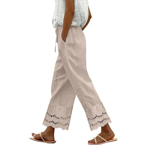 Generisch Damen Baggy Hose Frauen Straight Leg Hose Jogginghose Schlaghose Outdoorhose Freizeithose Trekkinghose Tanzhose Sporthose Mit Taschen Arbeitslatzhose Anzughosen High Waist Elegant Business von Generisch