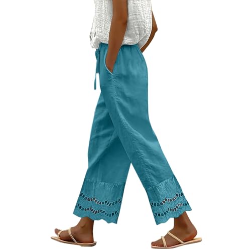 Generisch Damen Baggy Hose Frauen Straight Leg Hose Jogginghose Schlaghose Outdoorhose Freizeithose Trekkinghose Tanzhose Sporthose Mit Taschen Arbeitslatzhose Anzughosen High Waist Elegant Business von Generisch