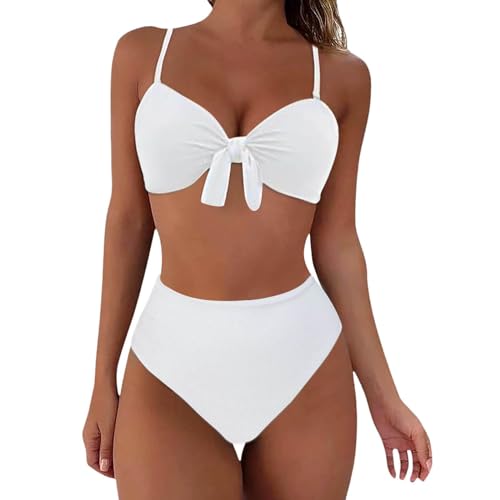 Generisch Damen Bikini Set Push Up Crossover Bikinioberteil Strandmode Zweiteiliger Badeanzug Bikini Kleine Oberweite Bikini High Waist Damen Curvy Bikini Slip Brazilian Style von Generisch