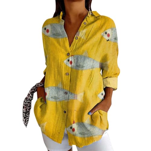 Generisch Damen Bluse Elegant Oberteile Tops Langarm Blusenhemd Lässige Blusen Damen Basic Shirt Tuniken Strand von Generisch