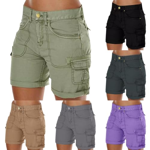Generisch Damen Cargo Shorts Militär Kurze Hosen Multi Taschen Hoch Tailliert Freizeithose Outdoorhose Arbeitshose Outdoor Wandern Shorts Generisch Damen Cargo Shorts Militär Kurze Hosen Multi Taschen Hoch Tailliert Freizeithose Outdoorhose Arbeitshose Outdoor Wandern Shorts von Generisch