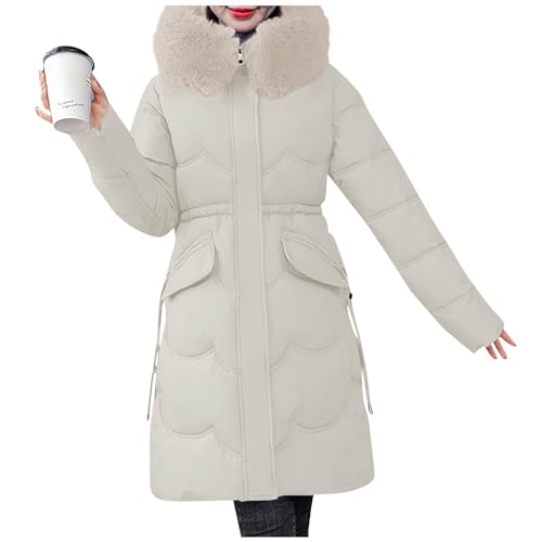 Generisch Damen Daunenmantel Lang Tailliert Wintermantel Damen Warm mit Fellkapuze Steppmantel Damen Winter Winterjacke Lange Dicke Daunenjacke Leicht mit Taschen Mantel Puffer Einfarbig Steppjacke Generisch Damen Daunenmantel Lang Tailliert Wintermantel Damen Warm mit Fellkapuze Steppmantel Damen Winter Winterjacke Lange Dicke Daunenjacke Leicht mit Taschen Mantel Puffer Einfarbig Steppjacke von Generisch