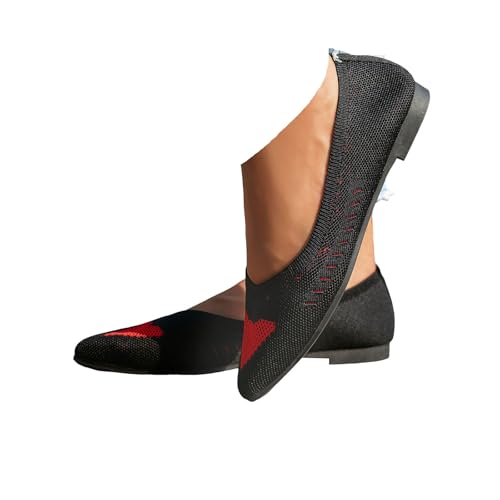 Generisch Damen Flachschuhe Ballerinas Lässige Spitze Schicke Freizeitschuhe Bequeme Komfort Ballerinas Weiches Innenfutter Ballettschuhe Sommerschuhe Mokassins Casual Classic (41) von Generisch