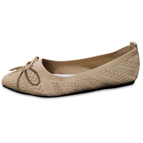 Generisch Damen Freizeitschuhe Elegantes bequemes Design für Alltag ideal für Frühling Sommer vielseitig kombinierbar mit Shorts oder Jeans (Khaki, 38) von Generisch