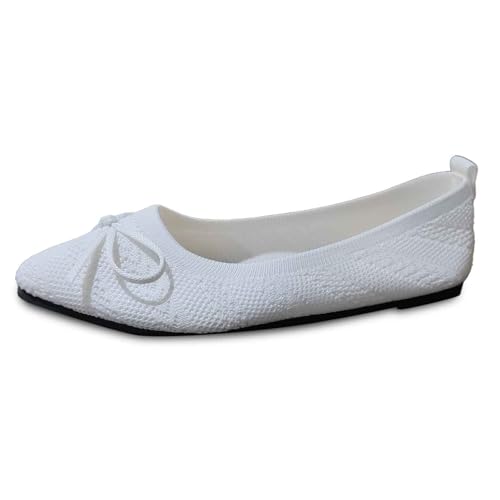 Generisch Damen Freizeitschuhe Elegantes bequemes Design für Alltag ideal für Frühling Sommer vielseitig kombinierbar mit Shorts oder Jeans (White, 43) von Generisch