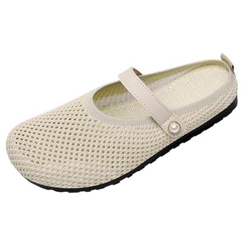 Generisch Damen Halbe Hausschuhe Freizeitschuhe Sandalen - Slip On Flache Sommerschuhe Walkingschuhe Damenschuhe Bequeme Atmungsaktiv Komfortschuhe Outdoorschuhe Strandschuhe FüR Alltag von Generisch