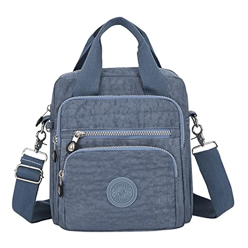 Generisch Damen Handtasche mittelgross Shoulder Bag Women Multifunktionale Casual Crossbody Bag Damen Wasserdichte Casual Crossbody Verstellbarer Schultergurt Umhängetaschen Groß (Grey,One Size) von Generisch