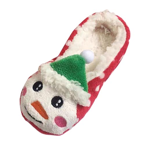 Generisch Damen Hausschuhe warme Socken gemütliche Slipper gefütterte Wollschuhe samtige Baumwoll-Hausschuhe für ultimativen Komfort zu Hause (Red, 38) von Generisch