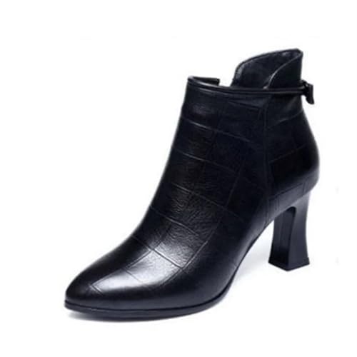 Generisch Damen Herbstmode High Heels Blockabsatz Seitlicher Reißverschluss Lässige Stiefeletten Hochzeitsfeier Abendschuhe(36) von Generisch