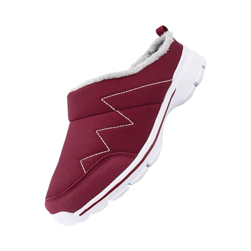 Generisch Damen Herren Halbstützende Freizeitschuhe - Damen Herren Winter Slippers Warme Bequem Pantoletten Schlappen Leichte Hausschlappen Haushaltsschuhe Plus Samt Winterhausschuhe Paare Slippers von Generisch