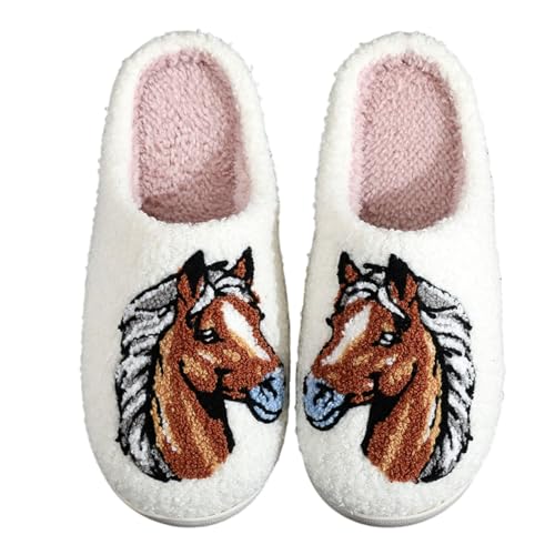 Generisch Damen Herren Hausschuhe Winter mit Memory Foam rutschfeste Slip-On Pantoffeln Herbst und Winter für Drinnen und Draussen von Generisch