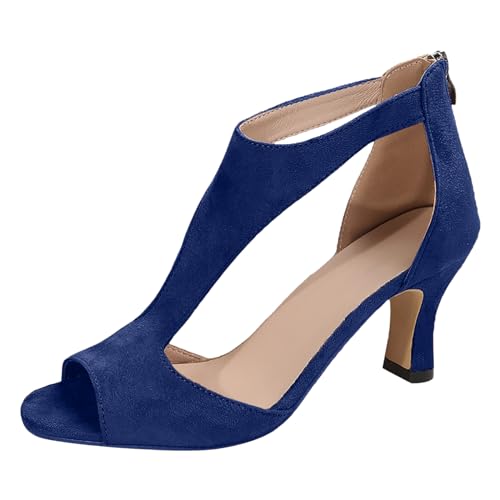 Generisch Damen High Heels Trachten Pumps Women's Court Shoes Elegant Und Bequem Damenschuhe Spitzer Spitze für Breite Füße Tanzschuhe von Generisch