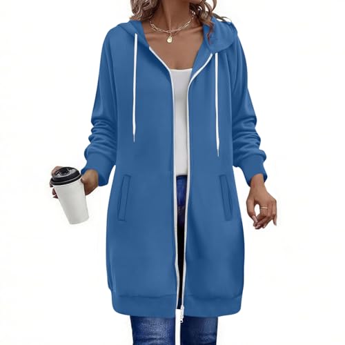 Generisch Damen Hoodie Jacke Oversize Reißverschluss Sweatjacke Lang Kapuzenpullover Baumwolle Winterjacke Langarm Mantel Winter Herbst Cardigan Fleecejacke Strickjacke mit Taschen Kapuzenpulli Generisch Damen Hoodie Jacke Oversize Reißverschluss Sweatjacke Lang Kapuzenpullover Baumwolle Winterjacke Langarm Mantel Winter Herbst Cardigan Fleecejacke Strickjacke mit Taschen Kapuzenpulli von Generisch