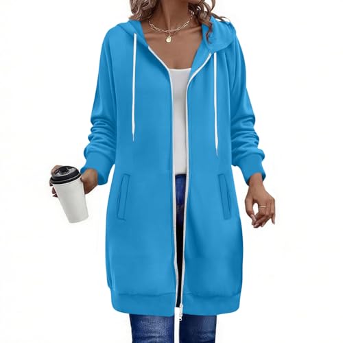 Generisch Damen Hoodie Jacke Oversize Reißverschluss Sweatjacke Lang Kapuzenpullover Baumwolle Winterjacke Langarm Mantel Winter Herbst Cardigan Fleecejacke Strickjacke mit Taschen Kapuzenpulli Generisch Damen Hoodie Jacke Oversize Reißverschluss Sweatjacke Lang Kapuzenpullover Baumwolle Winterjacke Langarm Mantel Winter Herbst Cardigan Fleecejacke Strickjacke mit Taschen Kapuzenpulli von Generisch