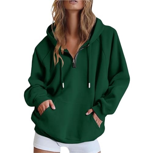 Generisch Damen Hoodie Sweatjacke 1/4 Zipper Sweatshirtjacke Damen Pullover Oberteile Kapuzenjacke Lang Sweatshirt Kapuzenpullover Mit Kapuze Langarm Sport Style Mit Reißverschluss Oversize Generisch Damen Hoodie Sweatjacke 1/4 Zipper Sweatshirtjacke Damen Pullover Oberteile Kapuzenjacke Lang Sweatshirt Kapuzenpullover Mit Kapuze Langarm Sport Style Mit Reißverschluss Oversize von Generisch