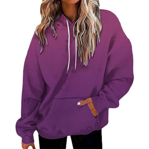 Generisch Damen Hoodie Sweatshirt Langarm Kapuzenpullover Winter Pullover Hochkragen Sweatjacke Kapuzen Pullis Kapuzenjacke Damen Oversize Dunkle Funktion von Generisch