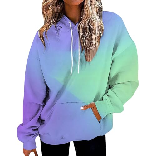 Generisch Damen Hoodie Waffel Pullover Sweatshirt Einfarbig Langarmshirt Lässig Oberteile Hoody Pullover Bunter Fleece Pullover Damen Oversize Hoodie Damen Flauschig Hoodie Damen Oversize Baumwolle von Generisch