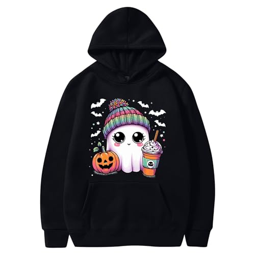 Generisch Damen Kapuzenpullover Casual Sweatshirt mit Taschen Langarm Hoodie Y2K Oversize 2024 Pullover Hoody S-XXXL von Generisch