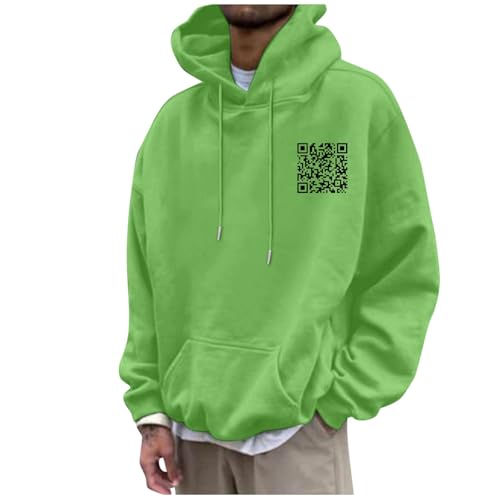 Generisch Humorous Sweatshirt Qr Code Unisex Pullover Funny Fu Hoodie Lustige Hidden Message Shirt Scannable Qrcode Unique von Generisch