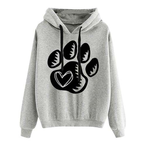 Generisch Damen Kapuzenpullover Lässiger Damen Hoodie Oversize mit Kapuze Herbst Winter Weiches Bequemes Sweatshirt Langärmliges Oberteil Modischer Pullover für Freizeit Sport und Tägliche Outfits von Generisch